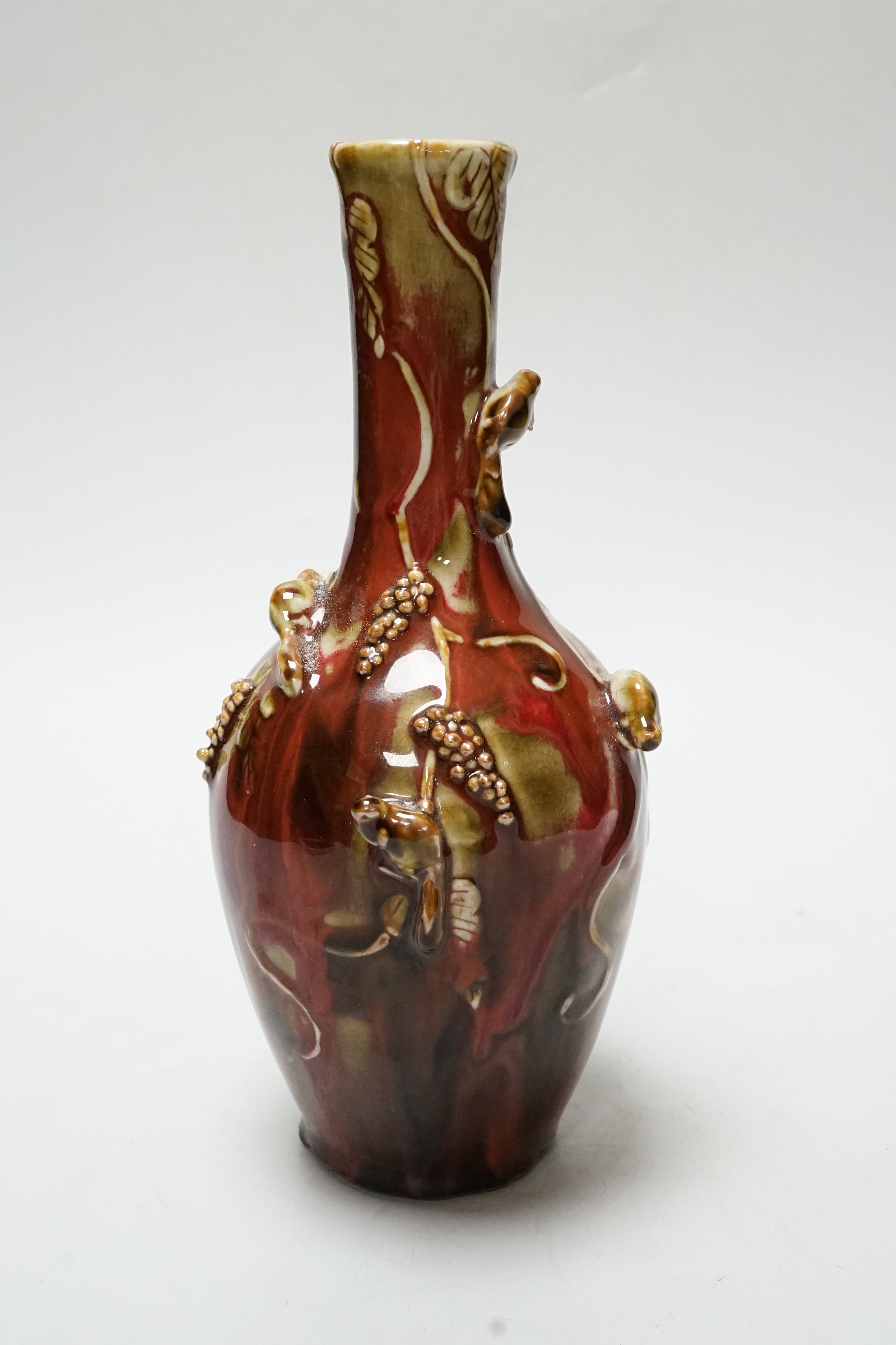 A Chinese flambe vase, 22cm